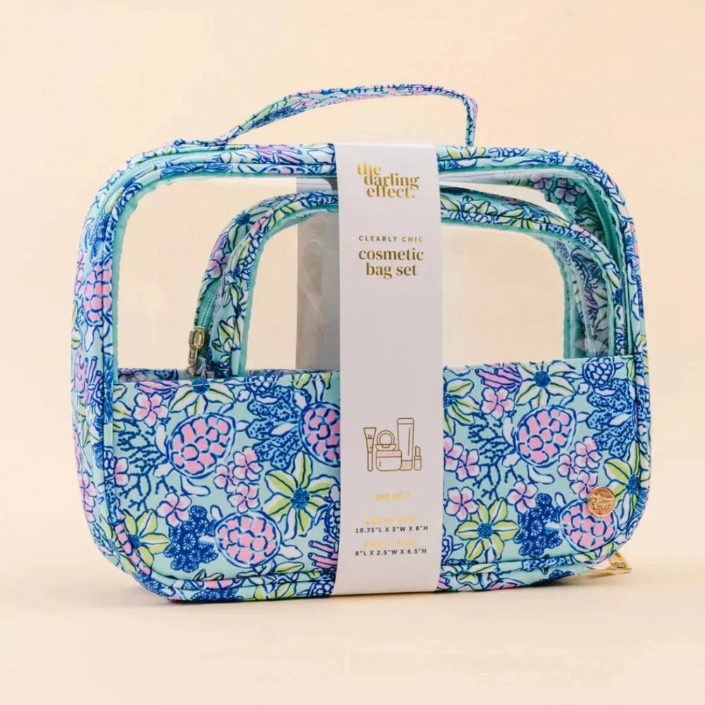 Coastal Cove Clearly Chic Cosmetic Bag Set